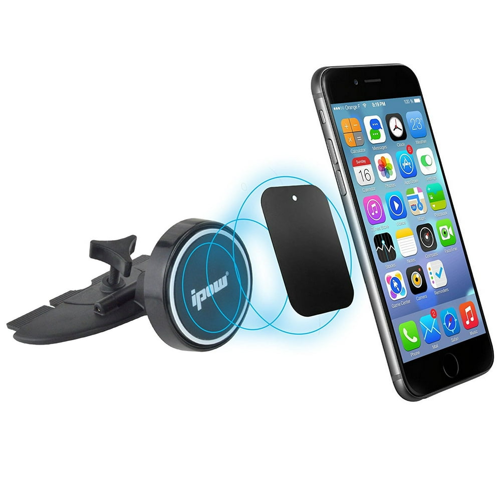 Ipow Car Mount Cd Slot Magnetic Universal Phone Holder Cradle With