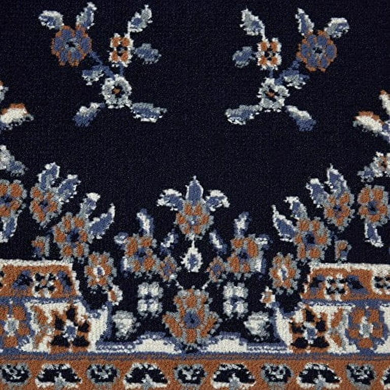 Home Dynamix Premium Sakarya Traditional Medallion Area Rug, Navy