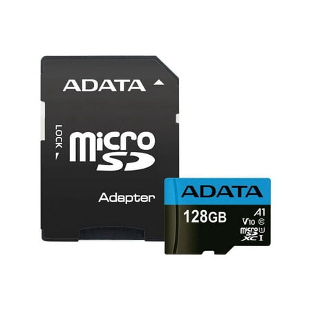 Image of Premier MicroSDXC/SDHC UHS-I Class 10 MicroSD 128GB Memory Card w/ Adapter for Smartphones/Tablets by ADATA
