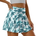 thumbnail image 5 of Yuyamidu Blue Coconut Tree Golf Skorts for Women with Pockets Hawaiian A Line High Waisted Tennis Skirt Lightweight Casual Workout Sports Active Skort Size XL, 5 of 7