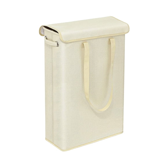 Cesta para ropa Inteprter plegable 39x19x60cm color crema gran capacidad 45L