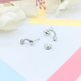 thumbnail image 6 of 925 Sterling Silver Sparkle Star Studs Earrings CZ Diamonds Starburst Stud Minimalist Handmade Studs with Push Back Gift for her, 6 of 8
