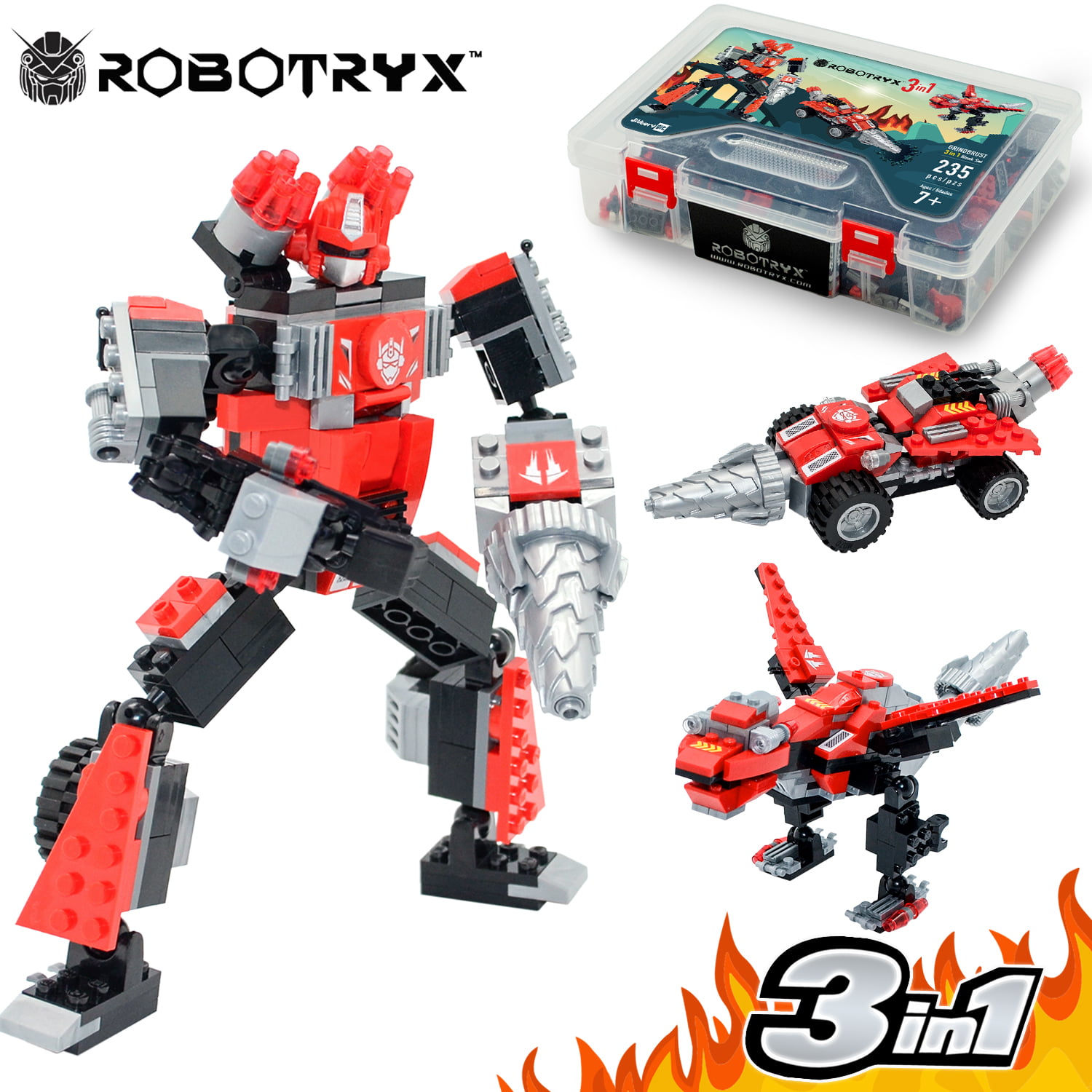 Robot STEM Toy | 3 In 1 Fun Creative Set | Construction Building Toys For Boys Ages 6-14 Years Old | Best Toy Gift For Kids | Free Poster Kit Included