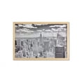 thumbnail image 1 of New York Wall Art with Frame, NYC over Manhattan from Top of Skyscrapers Urban Global Culture City Panorama, Printed Fabric Poster for Bathroom Living Room, 35" x 23", Grey, by Ambesonne, 1 of 2