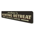 thumbnail image 4 of Hunting Retreat Name Novelty Sign, Metal Wall Decor - 4x18 inches, 4 of 4