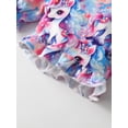 thumbnail image 7 of Toddler Girl Clothes Ruffle Unicorn Short Sleeve Tops and Shorts Cartoon Pattern Outfits Set White 2-3 Years, 7 of 7