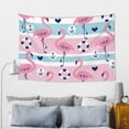 thumbnail image 5 of Xecao Pink Striped Flamingo Print Tapestry, Wall Hanging Room Funny Decor, Backdrop Room Decor for Bedroom Living Room dormitory, 5 of 8