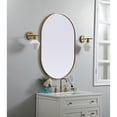 thumbnail image 3 of Metal Frame Oval Mirror 27x40 Inch in Brass, 3 of 3