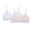 White/Light Buff, variant on Women's Hanes DHO101 Triangle Bralette - 2 pack (Black/Black L)
