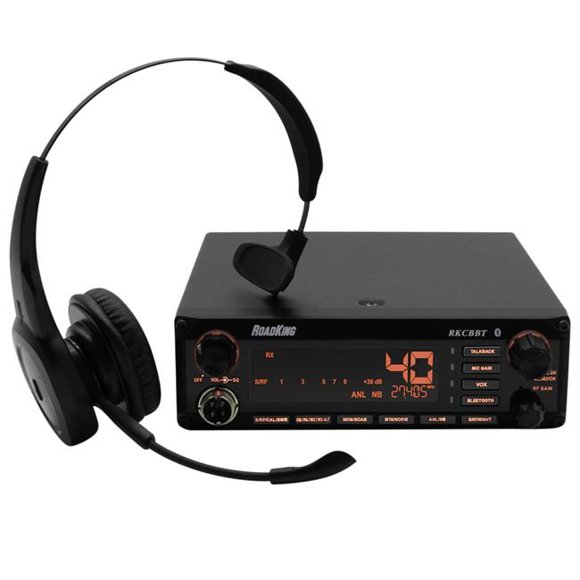 Roadking RKCBBT Radio CB Bluetooth avec Casque Sans Fil, Noir, 1 Unité