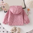 thumbnail image 6 of mgoYE Toddler Girls Windbreaker Jacket Lightweight Zip Hooded Jacket Kids Outerwear Coat with Side Pockets(Pink,18-24 Months), 6 of 9