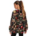 thumbnail image 6 of SCRAWLGOD Christmas Day Womens Round Neck Sweatshirts with Pockets Long Sleeve Trendy Pullover Casual Comfy Drop Shoulder Loose Fit Tops Clothes, Ornament Ball Candle Book Snowflake Black, XL, 6 of 6