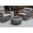thumbnail image 2 of Modeno Outdoor Newbridge Fire Pit Table Grey Durable Round Fire Bowl Glass Fiber Reinforced Concrete Propane Patio Fire Place 27 Inches Electronic Ignition Cover and Lava Rock Included, 2 of 5