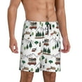 thumbnail image 2 of Gaeub Camping Caravan 2 Print Men's Short Pajama Pants, Sleep Shorts, Household Pants, Casual Pants with Pockets-3X-Large, 2 of 6