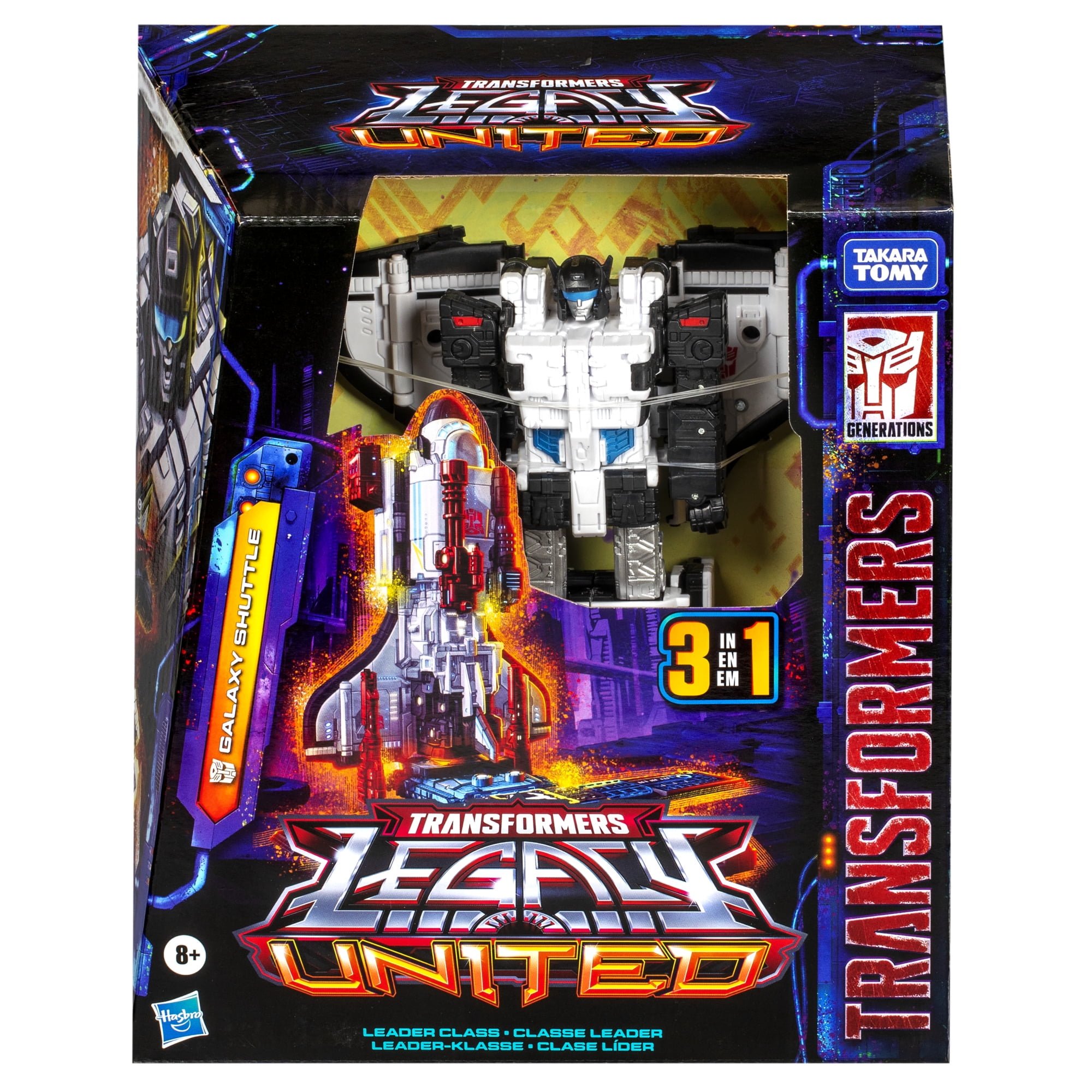 Transformers Legacy United Leader Class Galaxy Shuttle 7.5” Action Figure, 8+