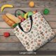 thumbnail image 5 of Balery Forest Mushrooms Insects Bolsa de Mano para Mujeres con Cremallera, Bolsa de Gimnasio con Compartimentos, Bolsa para Laptop, Bolsa para Trabajo, 5 of 7