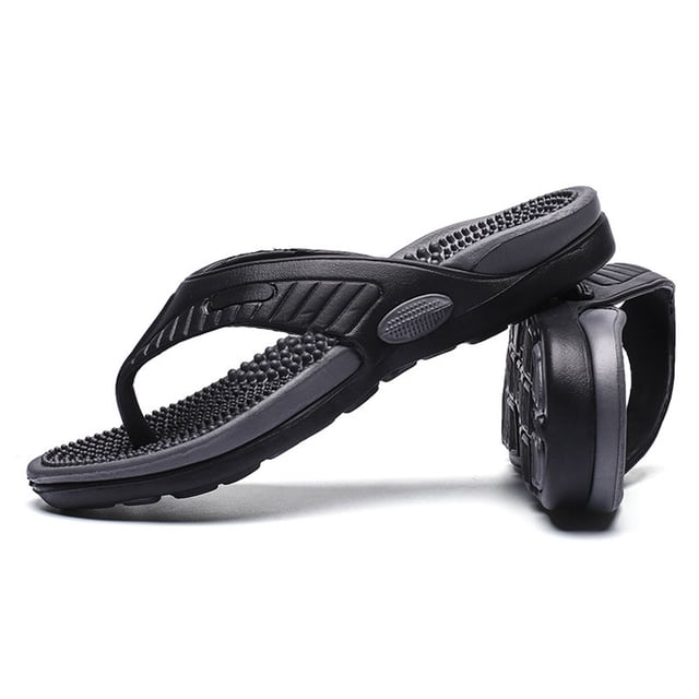Zapatillas de hombre deslizadores de masaje deslizadores antideslizantes flip chanclas sandalias zapatos interior al aire libre casual moda cómodo calzado negro 40 1 par Noticed AP008916-07
