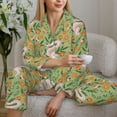 thumbnail image 6 of Uemuo Snake And Floral Pattern Womens Pajama Sets,PJ Set for Women,Pajamas for Women Logo,Long Sleeve Pajama Set for Women,Soft Long Sleeve Top With Pants-Medium, 6 of 9
