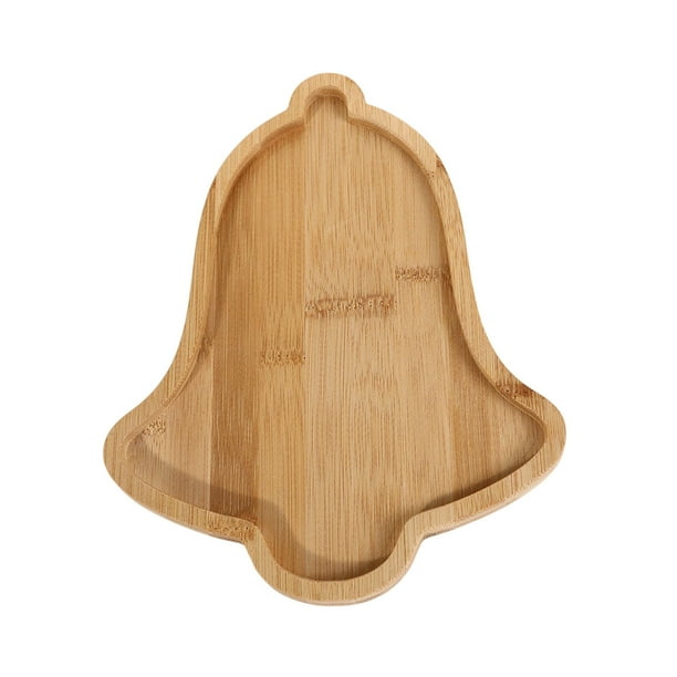 Yhmxh Utensilios de cocina Bandeja con divisiones para árbol de Navidad, de bambú, decorativa, para fiestas, restaurantes, postres, frutas y aperitivos. Muebles para cocina Accesorios de cocina