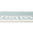 thumbnail image 4 of Unique Loom Caye Indoor/Outdoor Coastal Rug Aqua/Ivory 2' x 8' Runner Border Contemporary Flatweave Perfect For Patio Deck Garage Entryway, 4 of 4