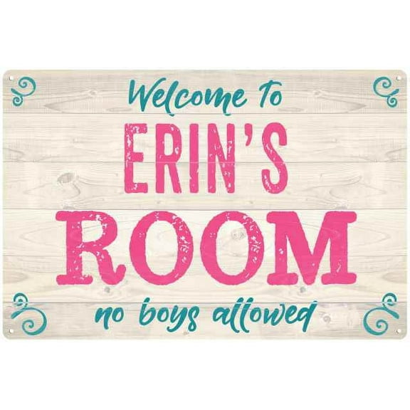 ERIN'S Room Kids Bedroom Sign Gift 8x12 Metal Sign 108120089407