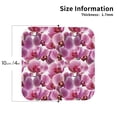thumbnail image 2 of KLL Drink Coasters Set Square of 4,PU Leather Absorbent Coasters Set Decorative Coffee Cup Coasters Housewarming Gift for Home Decor-Orchids Flowers, 2 of 5