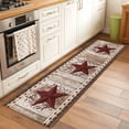 thumbnail image 2 of Runner Rug 2'x6', Texas Star Vintage Washable Non-Slip Hallway Runner Rugs, Red Berry Retro Art Wooden Bedside Rugs Floor Mats Carpet Runners for Kitchen Bathroom Laundry Room, 2 of 8