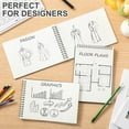thumbnail image 3 of 2 Pack Graph Paper Spiral Notepad A5 Top Wirebound Notepad Grid Notebook Steno Pads Memo Notebook Grid Paper 140 Pages for Writing Sketching Drawing Office Supplies, 3 of 5