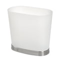 thumbnail image 5 of iDesign Bathroom Trash Can, Small Plastic Oval Slim Open Top Garbage Bin, White, 5 of 6