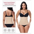 thumbnail image 2 of MANIFIQUE Seamless Waist Trainer for Women, Adjustable 3 Rows Hooks Tummy Control Waist Cincher, Anti-Roll Boned Shapewear Corset, Breathable Body Shaper for Daily Wear Postpartum, 2 of 6