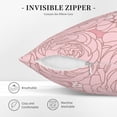 thumbnail image 5 of ZNDUO Square Home Decorative Throw Pillows, Corduroy Pink Floral pattern Couch Pillows, Throw Pillows for Bed, 18"x18", 5 of 8