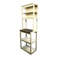 thumbnail image 3 of Kitchen Baker's Racks 23.62" White and Rustic Brown color 5-Tier Bakers Rack for Kitchen with Storage, Coffee Bar, Kitchen Shelves, Microwave Stand,Freestanding Baker's Racks, 3 of 11