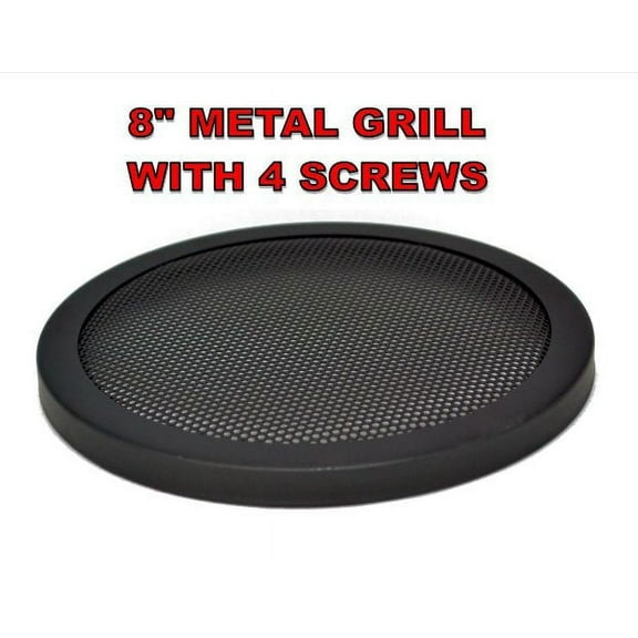 8" INCH CAR SPEAKER WOOFER STEEL MESH GRILL WITH SPEED CLIPS AND SCREWS