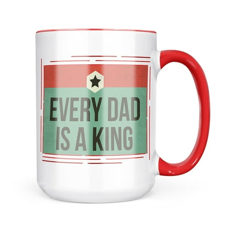 

Neonblond Every Dad is a King Father s Day Retro Star Mug gift for Coffee Tea lovers
