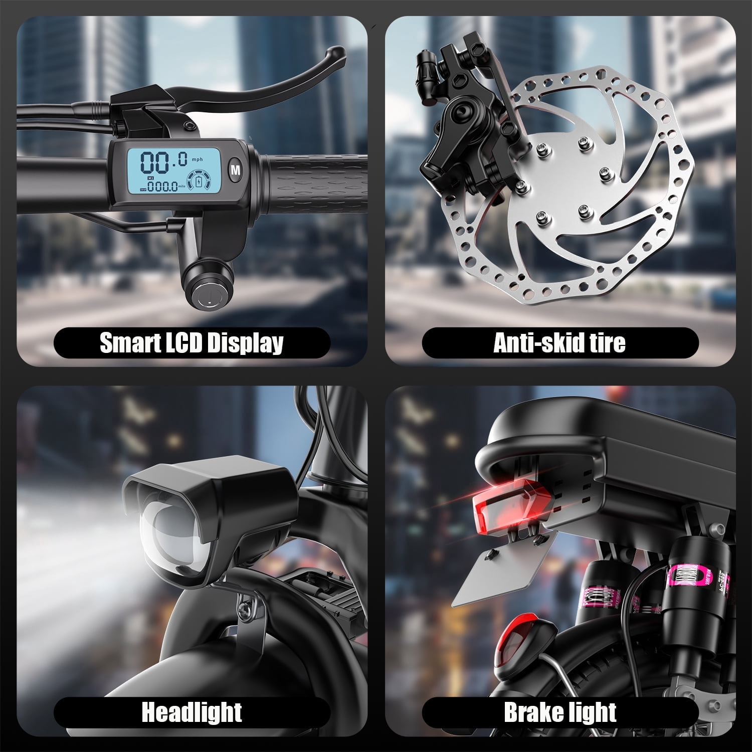 Electric Bike for Adults,  Electric Bicycle with 48V Removable Battery,14" Folding Ebike, 20MPH,30+ Miles(MAX),500W High Motor,Multi-Shock Absorption,UL 2849,Commuting Mini E Bikes