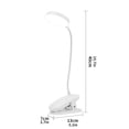 thumbnail image 2 of Clip De Luz De Mesa Led Blanco Usb Recargable Con Sensor Táctil De Cuello De Ganso Flexible 3 Modos De Iluminación Lámpara De Lectura Para El Hogar Oficina Biblioteca Café Advancent HA013461-00, 2 of 7