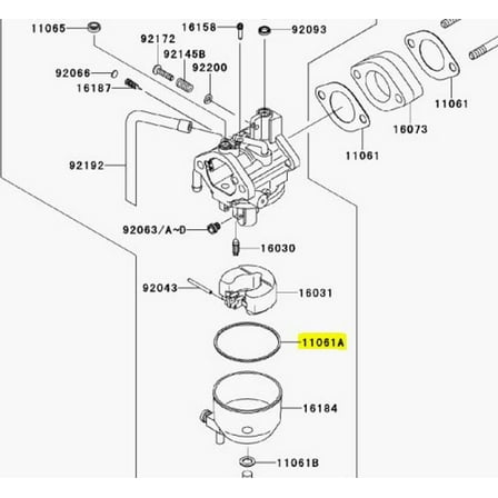 Kawasaki OEM Replacement Float Chamber Gasket Mule 600/610 11061-7044