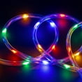 thumbnail image 6 of WYZworks 20ft Colorful LED Outside Rope Light - 8 Modes, Waterproof Permanent Outdoor Accent Lighting w/Remote, Flexible Clear Tube, ETL Certified, Exterior Christmas Patio Palm Tree Yard Ambient, 6 of 8