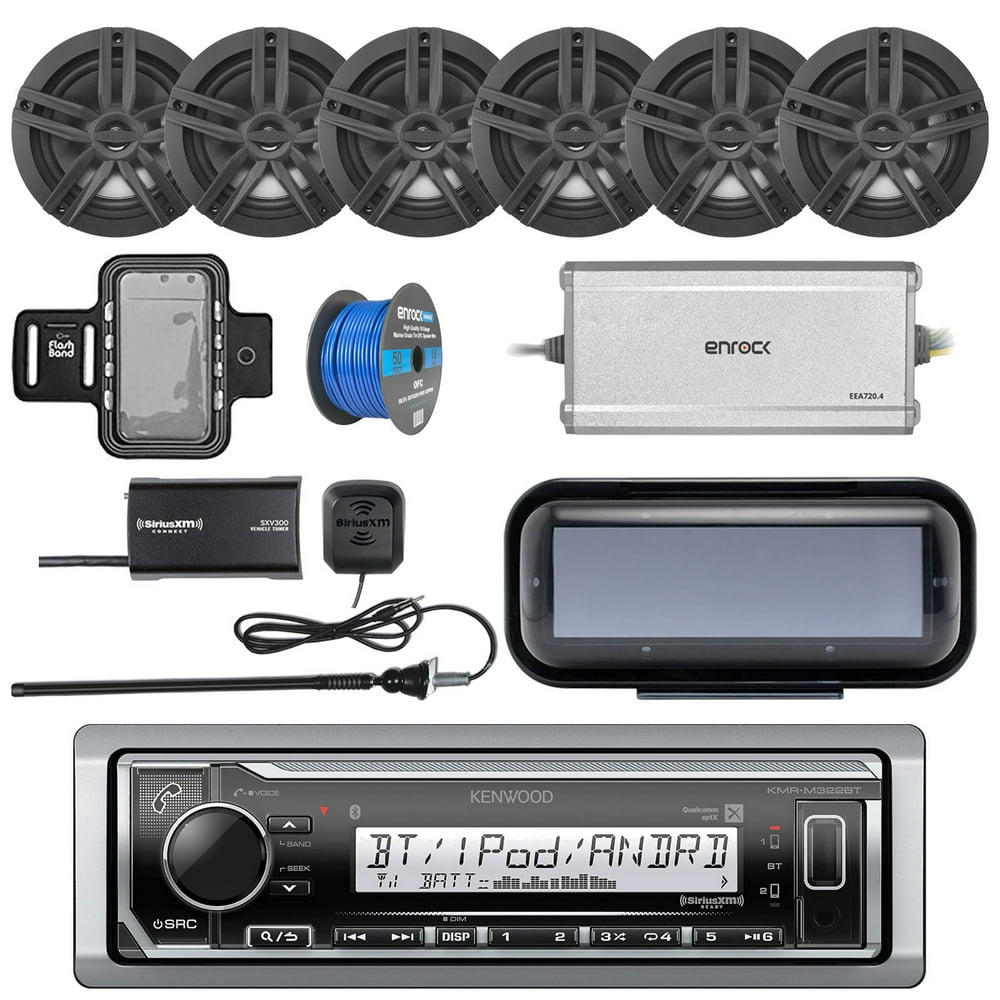 Kenwood KMRM322BT Marine Bluetooth Receiver, Radio Cover