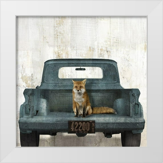 Sommers, Mindy 26x26 White Modern Wood Framed Museum Art Print Titled - Fox Vacation