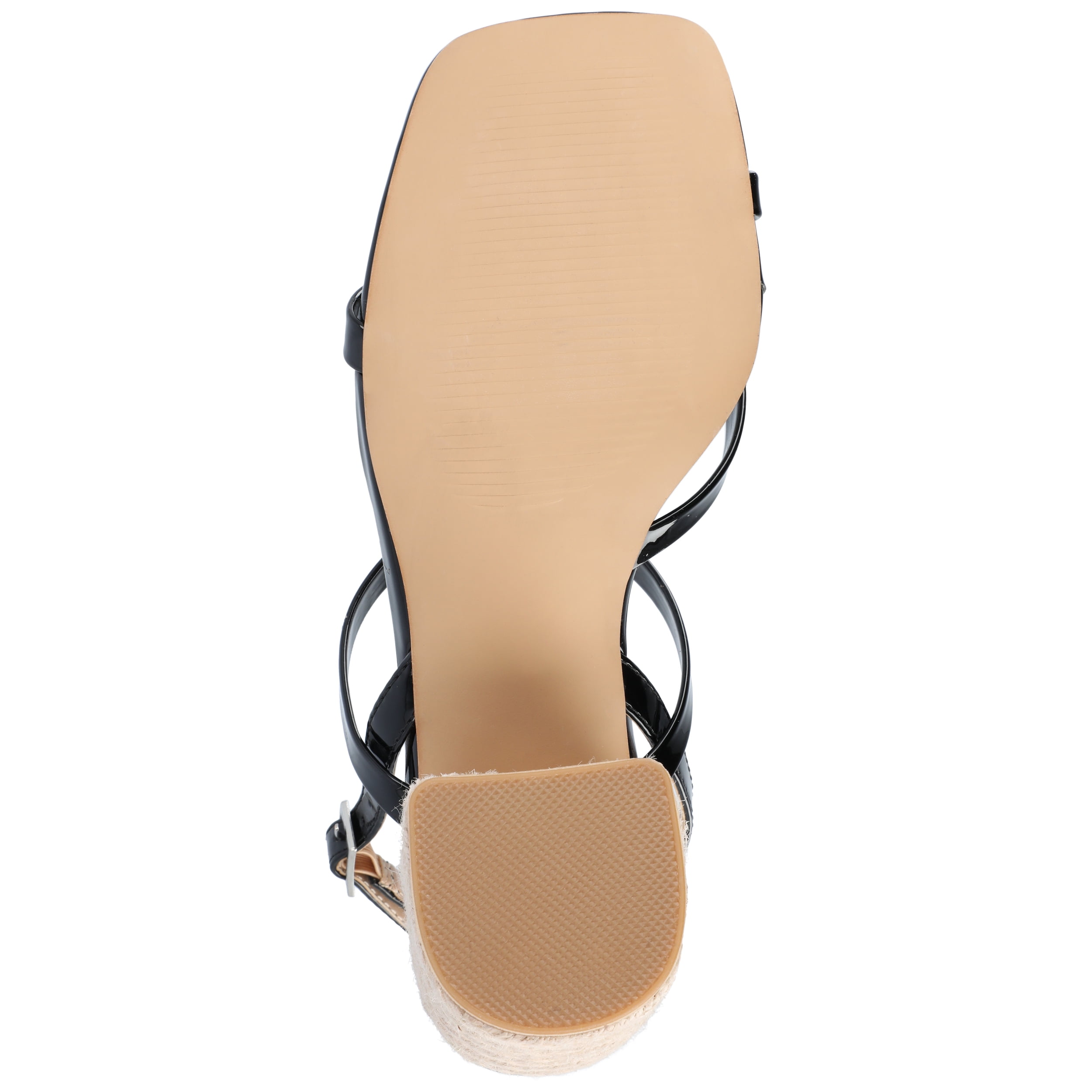 Journee Womens Olivina Jute Covered Block Heel Dress Sandals