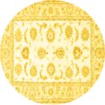 thumbnail image 1 of Ahgly Company Indoor Round Oriental Yellow Traditional Area Rugs, 8' Round, 1 of 4