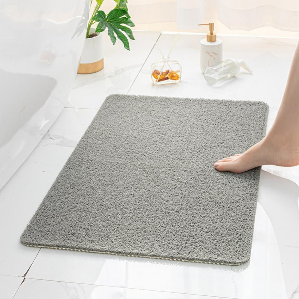 Details about   mDesign Loofah Cushioned Suction Bath Mat for Shower Stall Blue Bathtub 