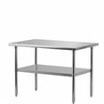 thumbnail image 1 of Garvee Stainless Steel Work Table, 30 x 24 x 34", 2 Tiers,  Food Prep Worktable, Silver, 1 of 7