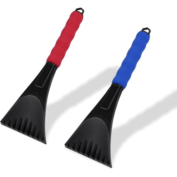 2 PCS Ice Scraper,Scratch Free Ice,Snow,Frost,Removal Tool with Foam Handle,Effective and Durable Ice Scraper for Car,SUV,Truck,Window