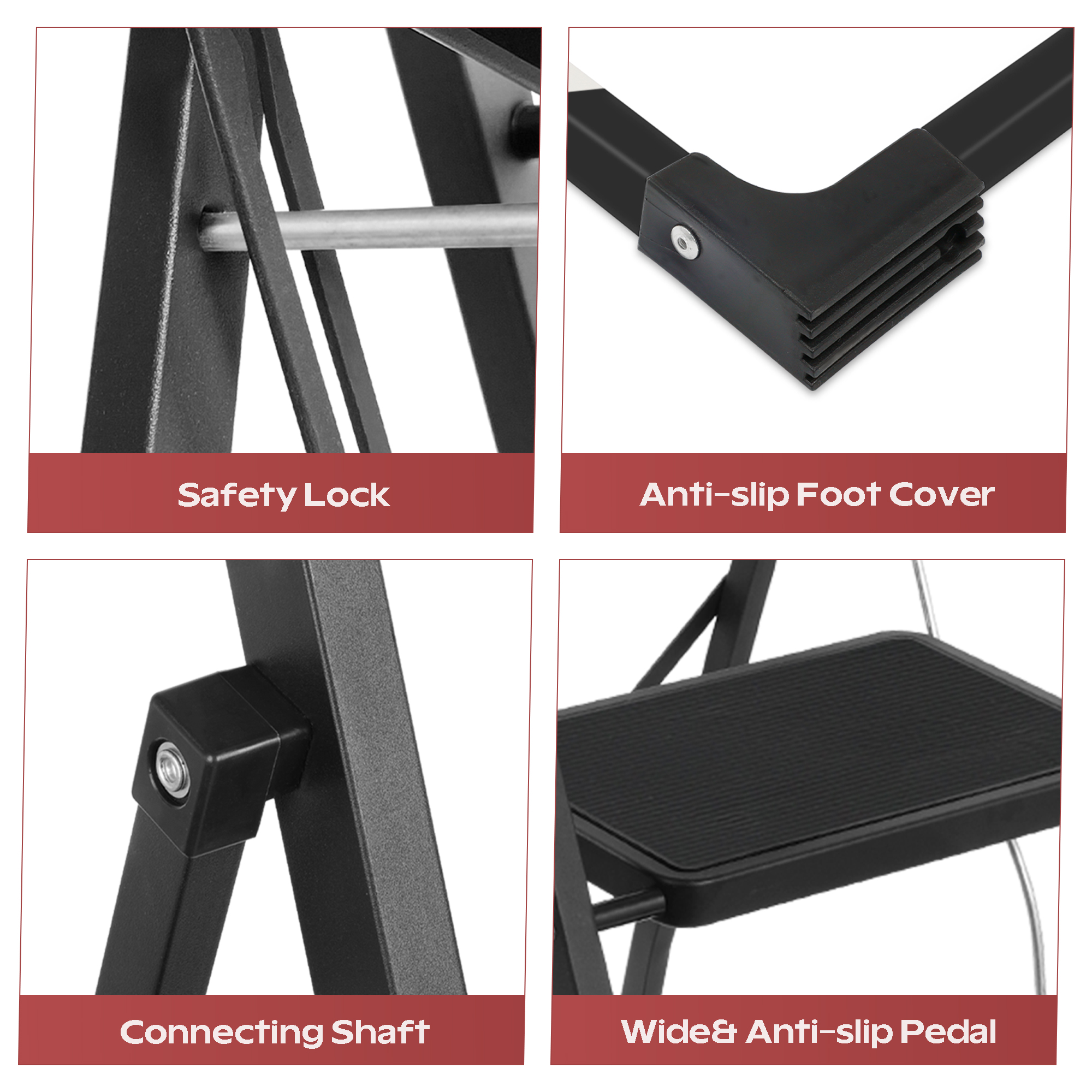 Primy 4-Step Folding Ladder, 350 Lb Capacity photo 2