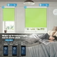 thumbnail image 3 of Keego Motorized Shade Remote Control App Control Voice Control Silent Rechargeable Blackout Roller Blinds Auto Window Blinds Green Yellow,37.0"w x 46"h, 3 of 8
