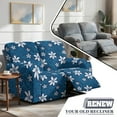 thumbnail image 5 of Xoenoiee Polynesian Plumeria Print 6 Pieces Recliner Loveseat Covers Stretch Recliner Sofa Slipcover with Elastic Bottom Jacquard Fitted Reclining Couch Cover Furniture Protector with Pockets, 5 of 6