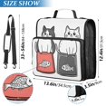 thumbnail image 2 of FORMRS Zipper Binder with Shoulder Strap 2-inch Ring 500 Sheet Capacity File Bag, Black Chubby Cat, 2 of 5