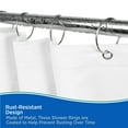 thumbnail image 4 of Kenney Rust-Resistant Metal Circular O-Ring Shower Curtain Rings, Set of 12, Chrome, 4 of 6
